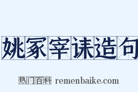 姚冢宰诔造句是什么意思的图片